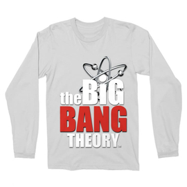 Fehér Agymenők férfi hosszú ujjú póló - The Big Bang Theory Logo
