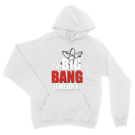 Fehér Agymenők unisex kapucnis pulóver - The Big Bang Theory Logo