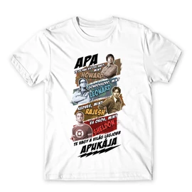 Fehér Agymenők férfi rövid ujjú póló - A világ legjobb Apukája – BBT