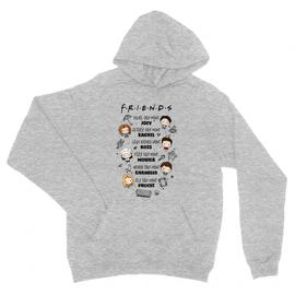 Sportszürke Jóbarátok unisex kapucnis pulóver - Úgy mint