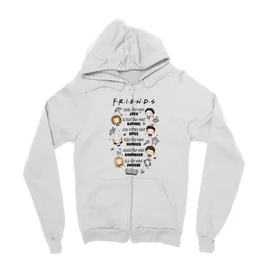 Fehér Jóbarátok zipzáros pulóver - Úgy mint