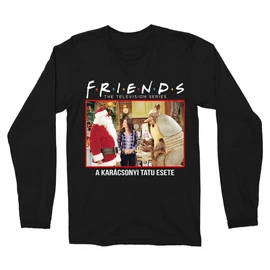 Fekete Jóbarátok férfi hosszú ujjú póló - A karácsonyi tatu esete