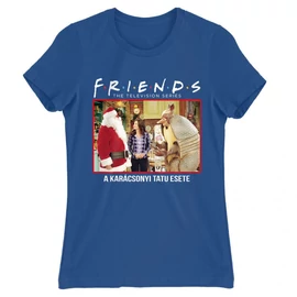 Királykék Jóbarátok női rövid ujjú póló - A karácsonyi tatu esete