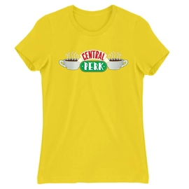 Citromsárga Jóbarátok női rövid ujjú póló - Central Perk Logo