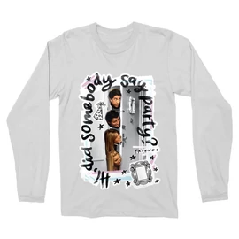 Fehér Jóbarátok férfi hosszú ujjú póló - Did somebody say party?