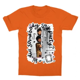 Narancs Jóbarátok gyerek rövid ujjú póló - Did somebody say party?