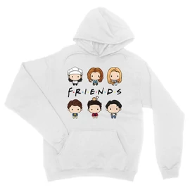 Fehér Jóbarátok kapucnis pulóver - Friends chibi group