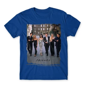 Királykék Jóbarátok férfi rövid ujjú póló - Friends Poster