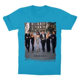 Atollkék Jóbarátok gyerek rövid ujjú póló - Friends Poster