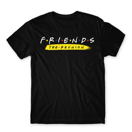 Fekete Jóbarátok férfi rövid ujjú póló - Friends Reunion Logo