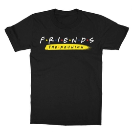 Fekete Jóbarátok gyerek rövid ujjú póló - Friends Reunion Logo