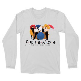 Fehér Jóbarátok férfi hosszú ujjú póló - Friends Team