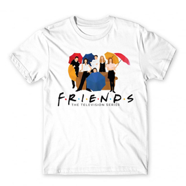 Fehér Jóbarátok férfi rövid ujjú póló - Friends Team