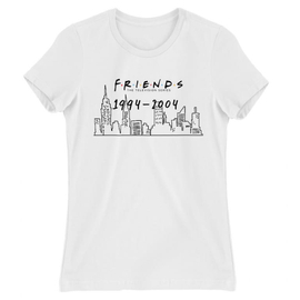 Fehér Jóbarátok női rövid ujjú póló - Friends city