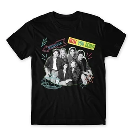 Fekete Jóbarátok férfi rövid ujjú póló - How you doin? - Team