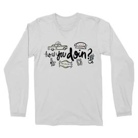 Fehér Jóbarátok férfi hosszú ujjú póló - How you doin?