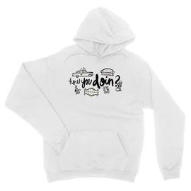 Fehér Jóbarátok kapucnis pulóver - How you doin?