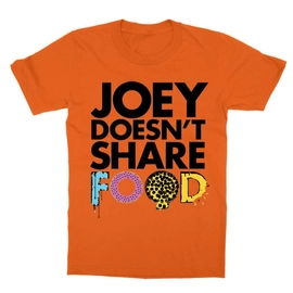 Narancs Jóbarátok gyerek rövid ujjú póló - Joey doesn't share food text