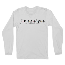 Fehér Jóbarátok férfi hosszú ujjú póló - Friends Logo