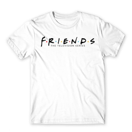 Fehér Jóbarátok férfi rövid ujjú póló - Friends Logo