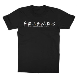 Fekete Jóbarátok gyerek rövid ujjú póló - Friends Logo