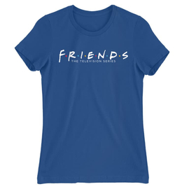 Királykék Jóbarátok női rövid ujjú póló - Friends Logo