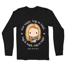 Fekete Jóbarátok férfi hosszú ujjú póló - Nem tudják - Pheobe
