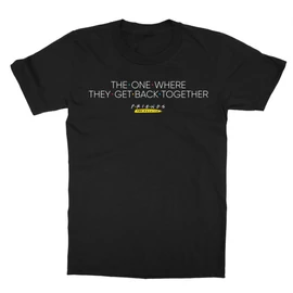 Fekete Jóbarátok gyerek rövid ujjú póló - The one where they get back together