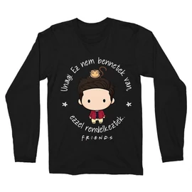 Fekete Jóbarátok férfi hosszú ujjú póló - Unagi - Ross