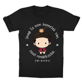 Fekete Jóbarátok gyerek rövid ujjú póló - Unagi - Ross