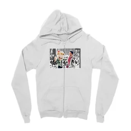 Fehér Jóbarátok zipzáros pulóver - You love me