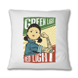 Fehér Nyerd meg az életed párnahuzat - Green light, Red light
