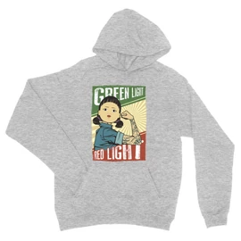Sportszürke Nyerd meg az életed unisex kapucnis pulóver - Green light, Red light