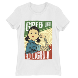 Fehér Nyerd meg az életed női rövid ujjú póló - Green light, Red light