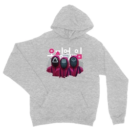 Sportszürke Nyerd meg az életed unisex kapucnis pulóver - Squid Game guard