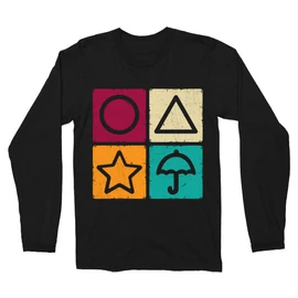 Fekete Nyerd meg az életed férfi hosszú ujjú póló - Sugar honeycomb symbols