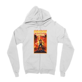 Fehér Stranger Things zipzáros pulóver - Eddie Munson Poster