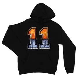 Fekete Stranger Things unisex kapucnis pulóver - Eleven Numbers