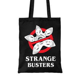 Fekete Stranger Things vászontáska - Strange Busters