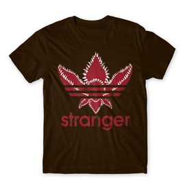 Barna Stranger Things férfi rövid ujjú póló - Stranger Adidas