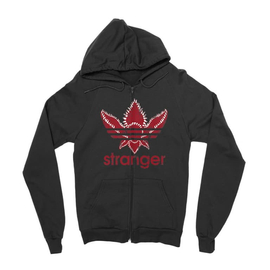 Fekete Stranger Things zipzáros pulóver - Stranger Adidas