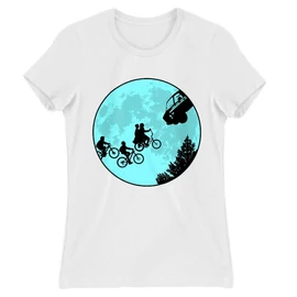 Fehér Stranger Things női rövid ujjú póló - Stranger Moon