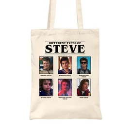 Fekete Stranger Things vászontáska - Types of Steve