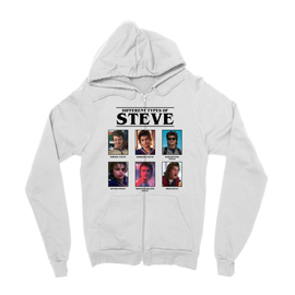 Fehér Stranger Things zipzáros pulóver - Types of Steve