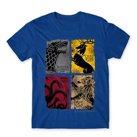 Királykék Trónok harca férfi rövid ujjú póló
