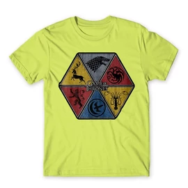 Almazöld Trónok harca férfi rövid ujjú póló - Game of Thrones Kingdoms