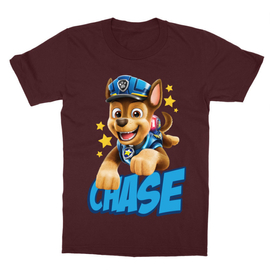 Bordó Mancs őrjárat gyerek rövid ujjú póló - Chase