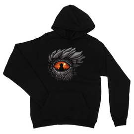 Fekete Sárkányok háza unisex kapucnis pulóver - Dragon Eye