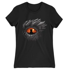 Fekete Sárkányok háza női póló - Dragon Eye