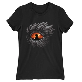 Fekete Sárkányok háza női póló - Dragon Eye